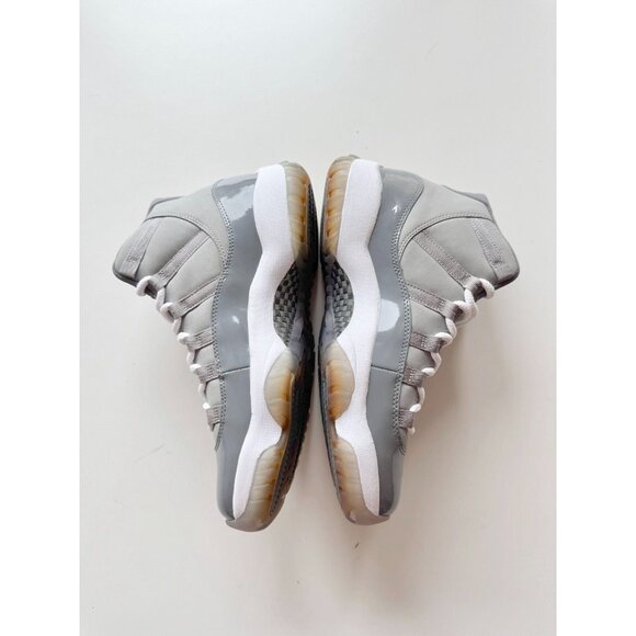 NIB 2010 NIKE Air Jordan 11 Retro Cool Grey Leather Lace Up Sneakers, Size 9.5 - Picture 9 of 16